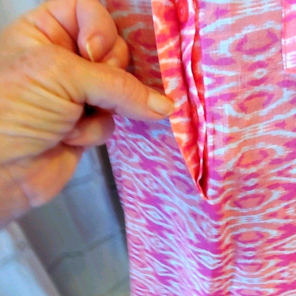 Fred David Pink Pattern Sleeveless Blouse - Picture 4 of 5